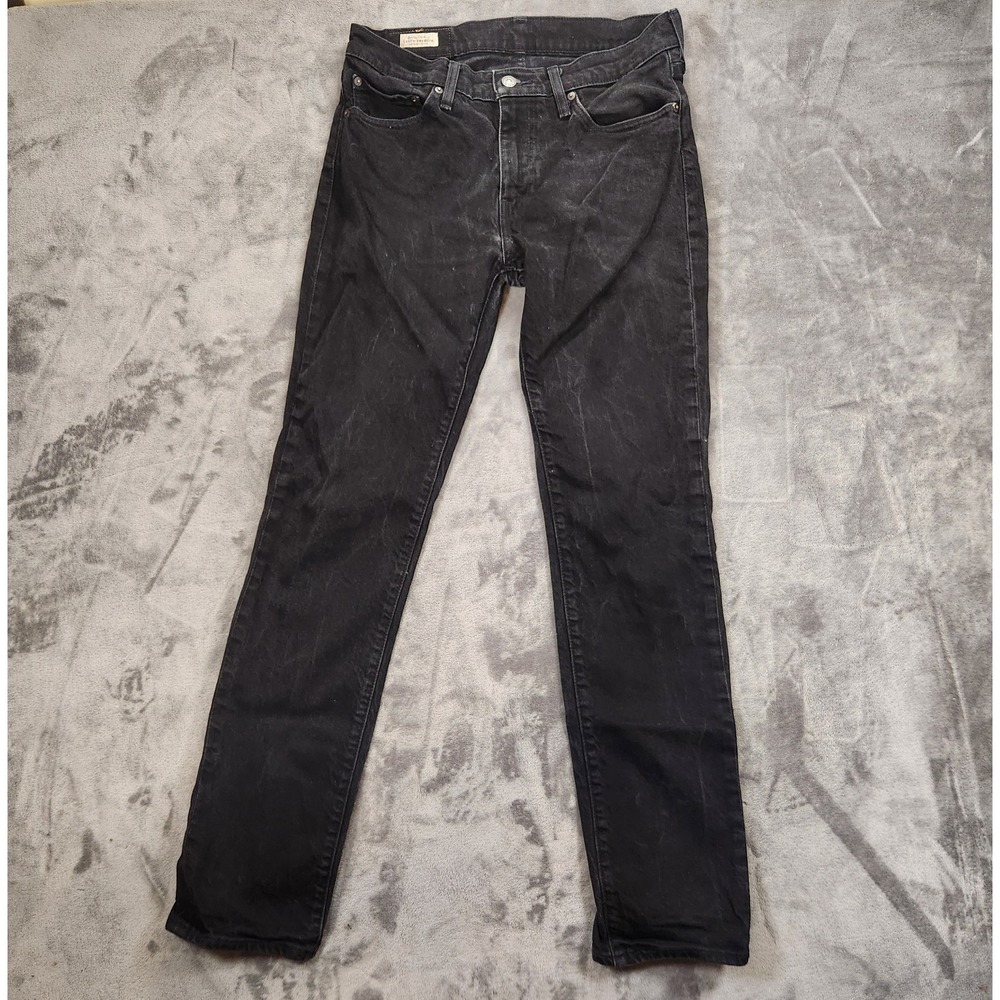 Levis 511 Jeans Mens 32x34 Black Premium Slim Fit Mid Rise Denim